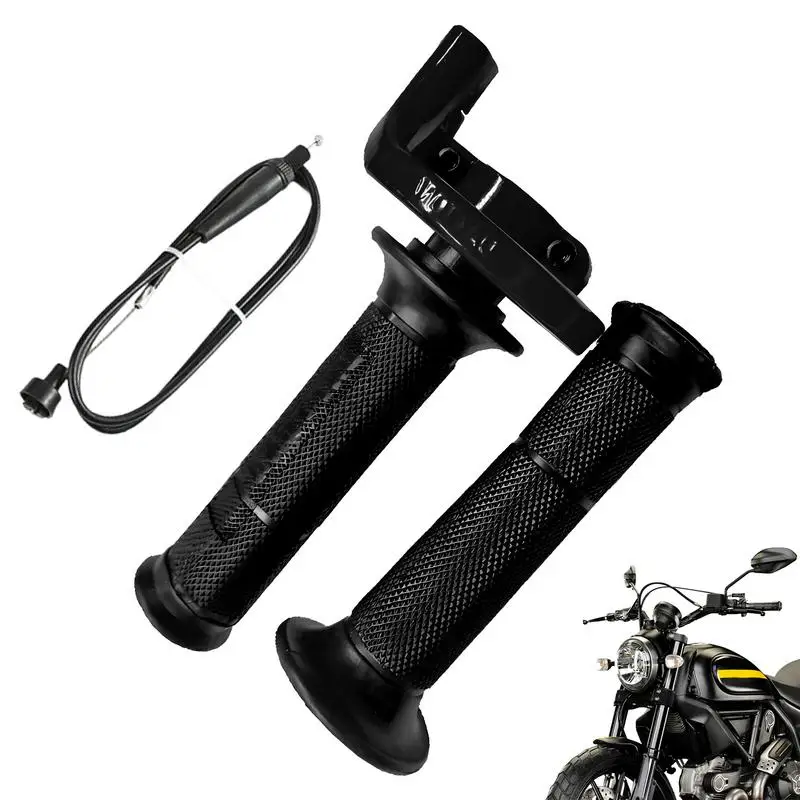 

Throttle Handle Grips And Cable Motorcycle Grips Set Throttle Grip Twists With Throttle Cable Dirt Bike Grips With Handlebar