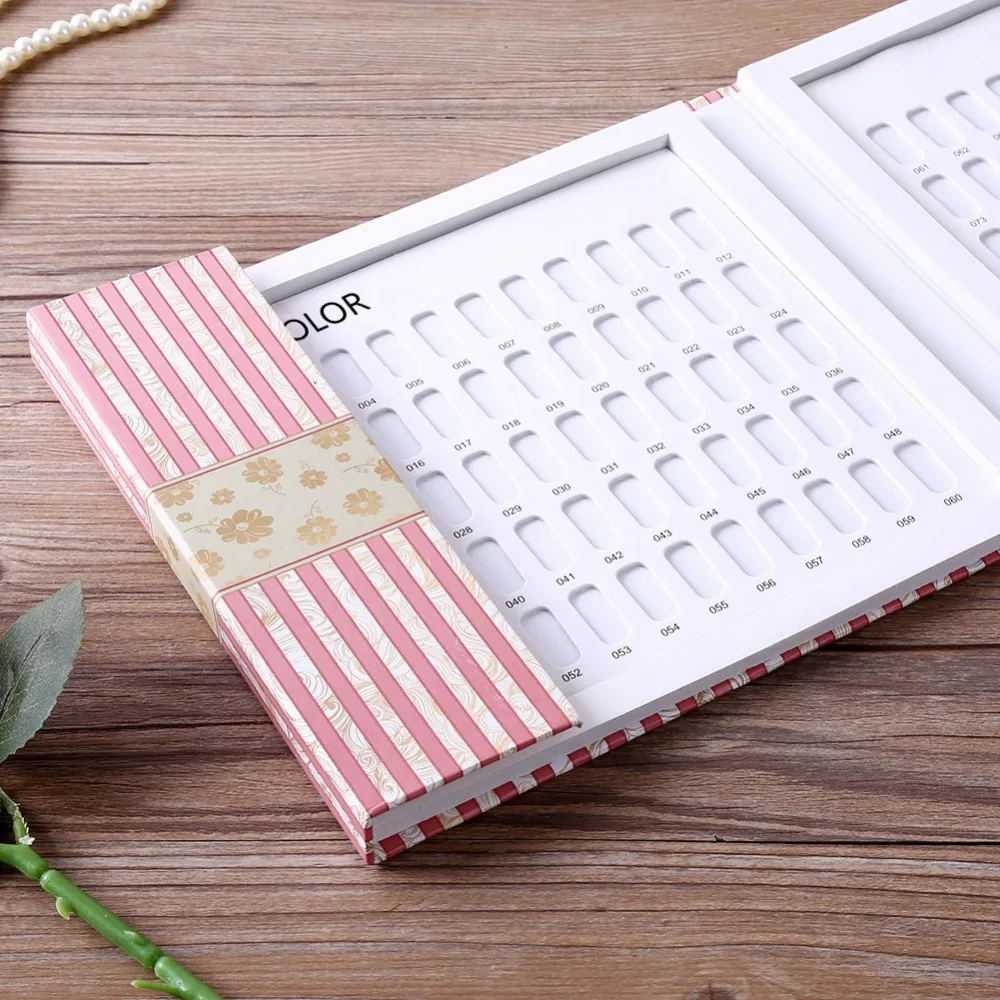 

120 Colors Nail Color Display Book Striped Color Card Pattern Display Nail Polish Display Board High Grade