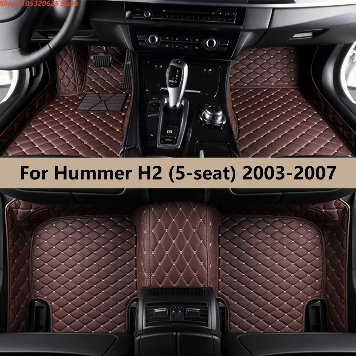 

Автомобильные коврики для Hummer H2 (5-местный) 2003 2004 2005 2006 2007, автомобильные аксессуары, кожаные, водонепроницаемые, противоскользящие, коврики для ног