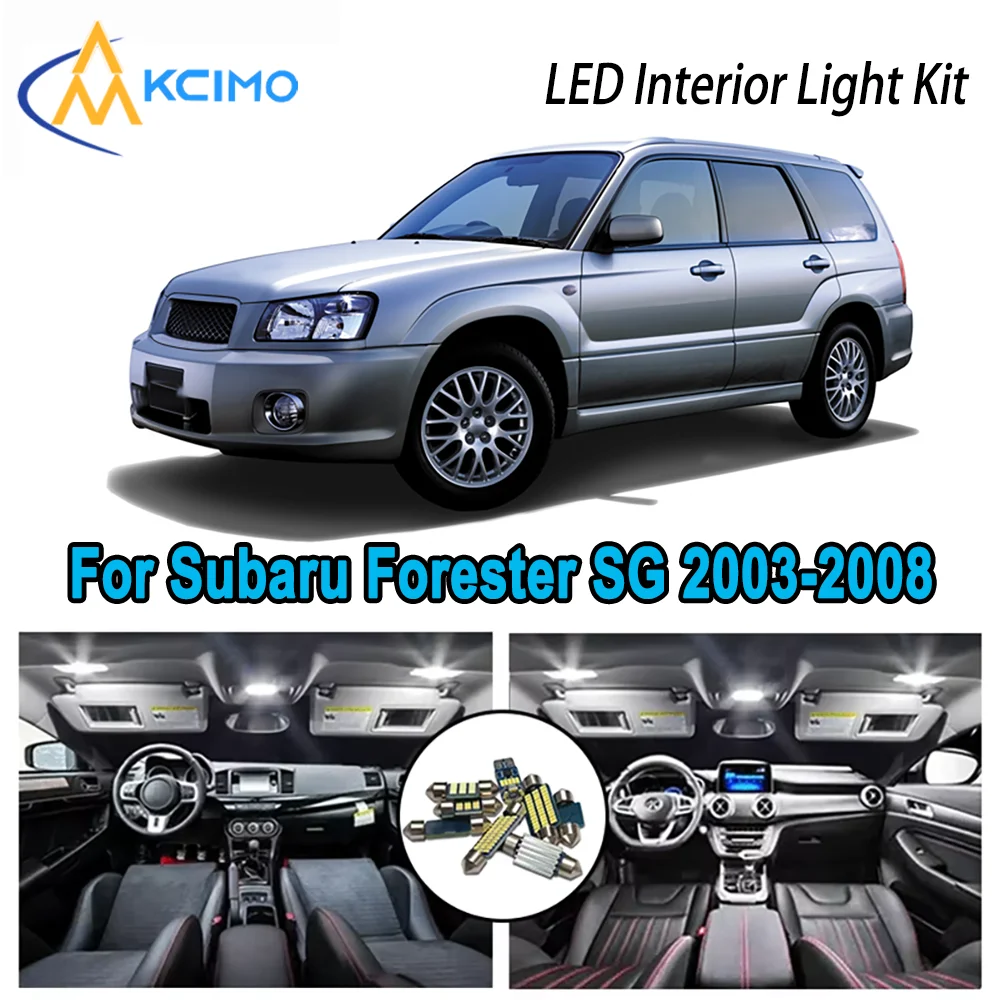 

High-Quality LED Interior Kit for Subaru Forester SG 2003-2008 2005 2006 2007 Premium Error-Free Dome Map Trunk Automotive Lamps