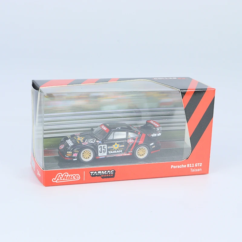 Tarmac Works 1:64 Model Car 911 (993) GT2 JGTC Taisan Starcard #35 Alloy Vehicle