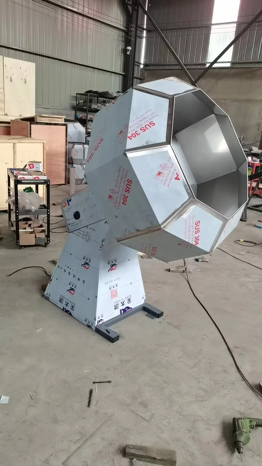 مثمنة طبل الفول السوداني نفخ رقائق الذرة آلة طلاء النكهة وجبة خفيفة الغذاء آلة خلط توابل البطاطس #3