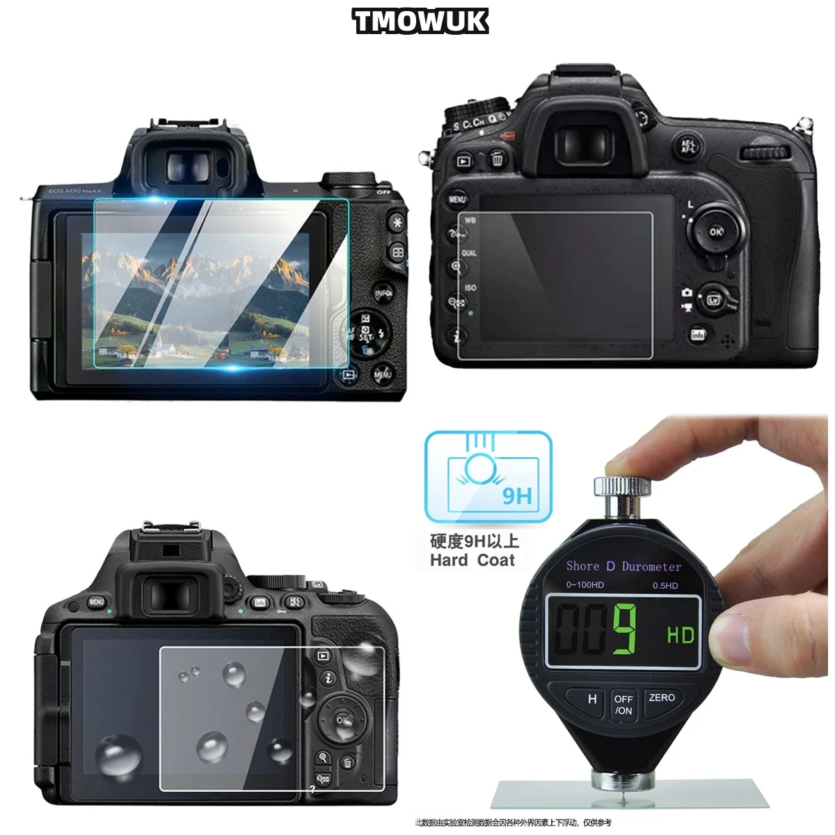 

For Nikon D3500 3300 3400 3600 3100 3200 K50 Full Coverage Tempered Glass, 9H Shockproof HD Screen Protector With Privacy Filter