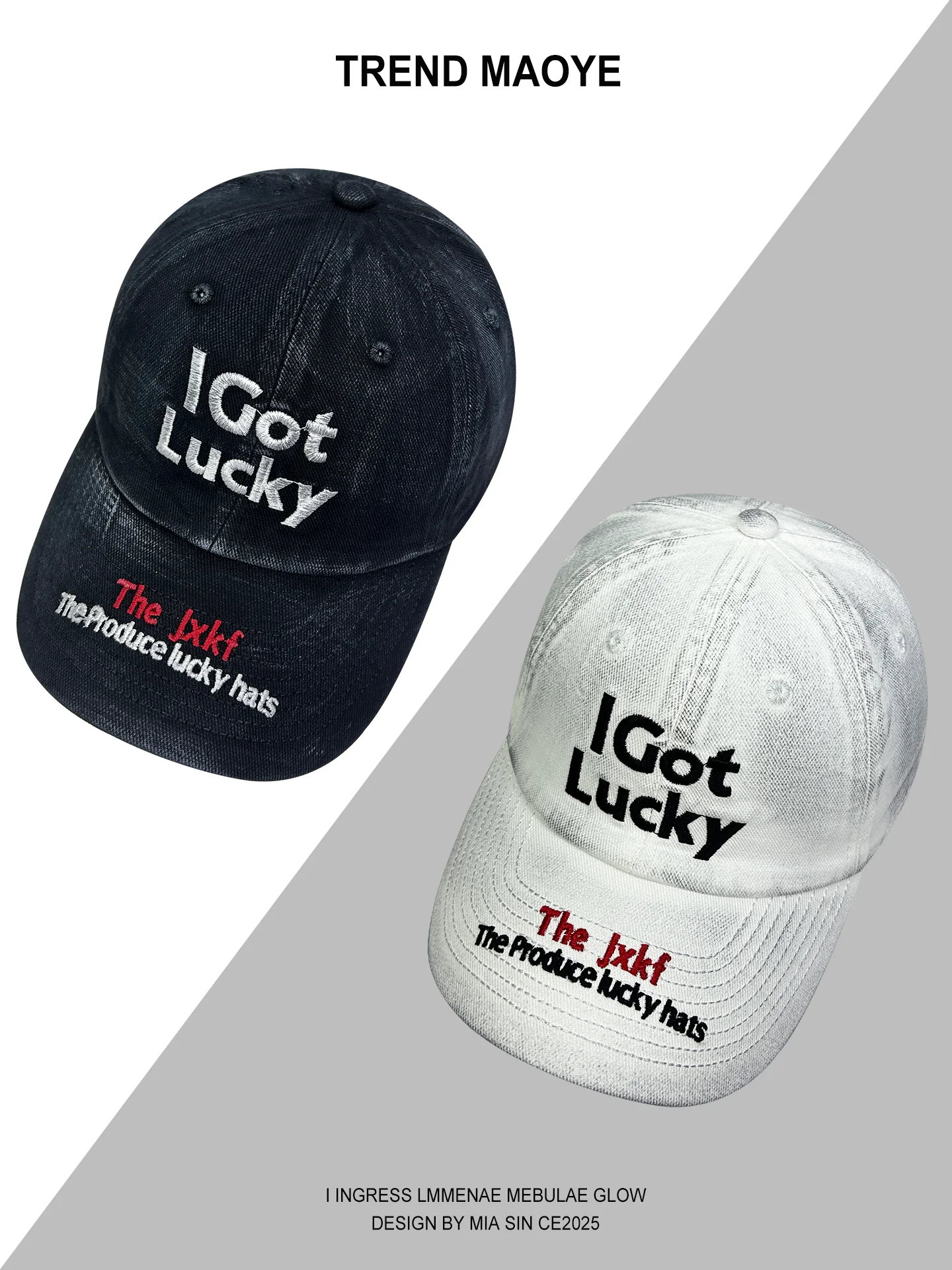 

Embroidery letter washed baseball cap female soft top deepened big head circumference outdoor hip hop cap male