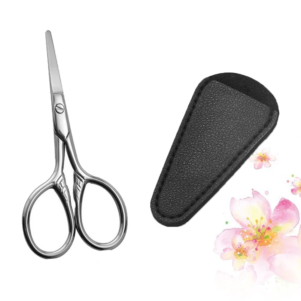 مجموعة واحدة من مقصات اللحية الاحترافية المصنوعة من الفولاذ المقاوم للصدأ بحواف القطع الدقيقة وتصميم مضاد للصدأ وقبضة مريحة مثالية للرجال والحلاق المنزلي #5