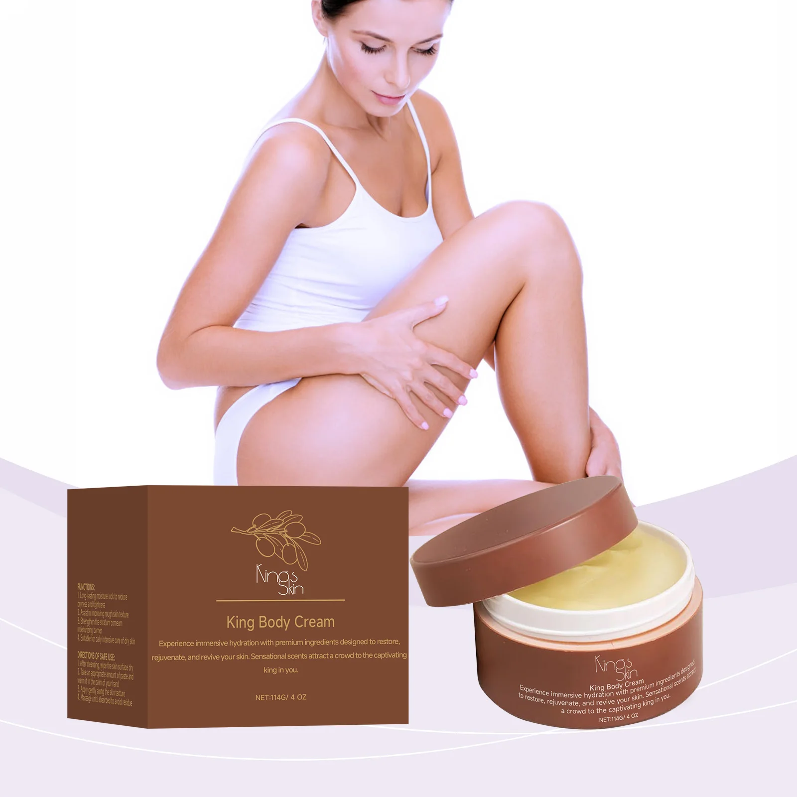 Crema corporal de manteca de karité: hidrata, nutre la piel seca por todo el cuerpo, deja la piel suave, suave y refrescante, crema para el cuidado del cuerpo