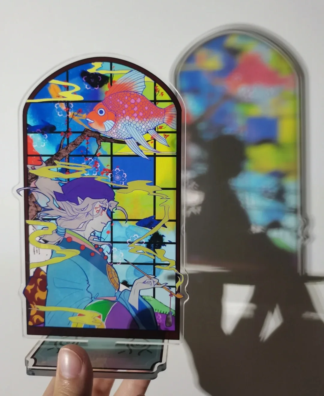 Kusuriuri Stained Window Acrylic Stand Figure Cute Room Decor Ornament Desk Display Mononoke Anime Goods Collection Friend Gift