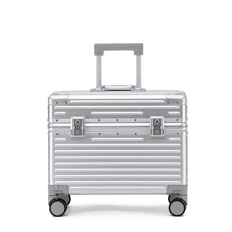 荷物アルミマグネシウム合金写真撮影トロリーケース男性と女性 200,000 ホイール小型シャーシスーツケース長さ 18