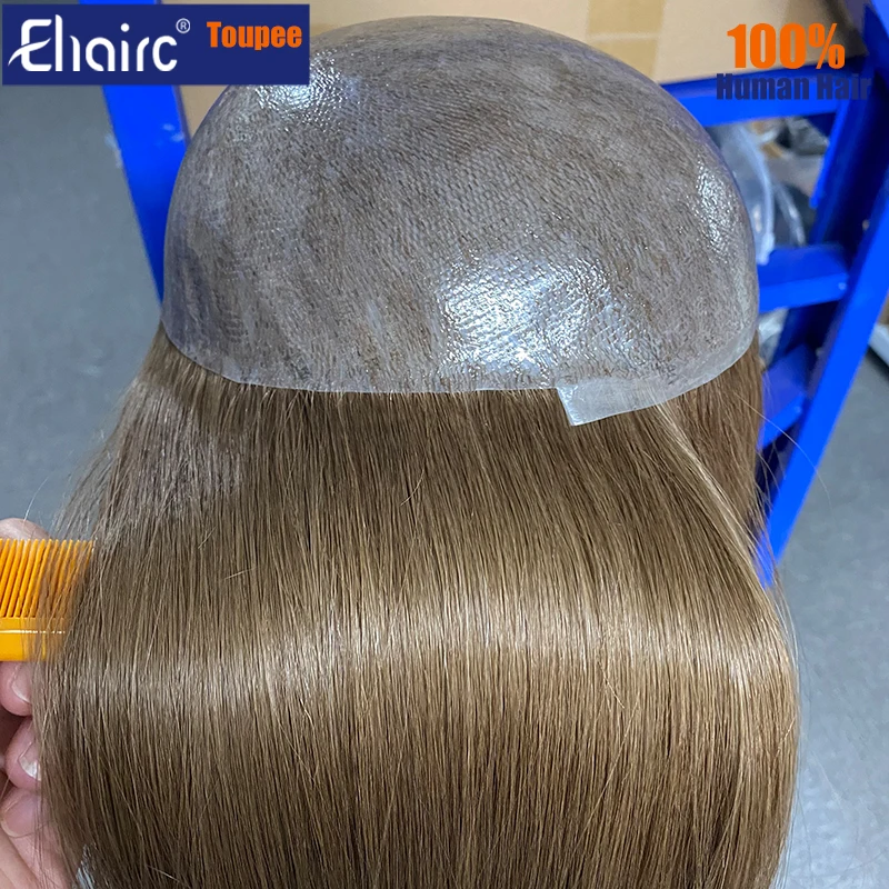 100% Chinese Cuticle Remy Virgin Human Hair Injected Toppers Knotless Skin Wigs for Women Men - Premium Quality Hair Extensions