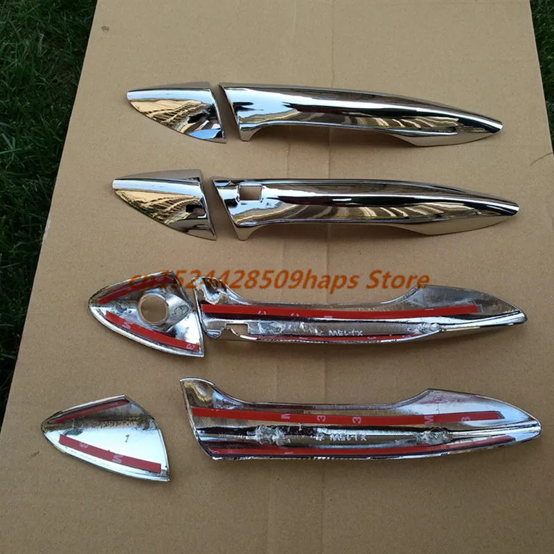 With 2 smart holes ACCESSORIES FIT FOR 2011 2012 2013 2014 2015 HYUNDAI ELANTRA CHROME SIDE DOOR HANDLE BAR COVER CATCH TRIM MOL