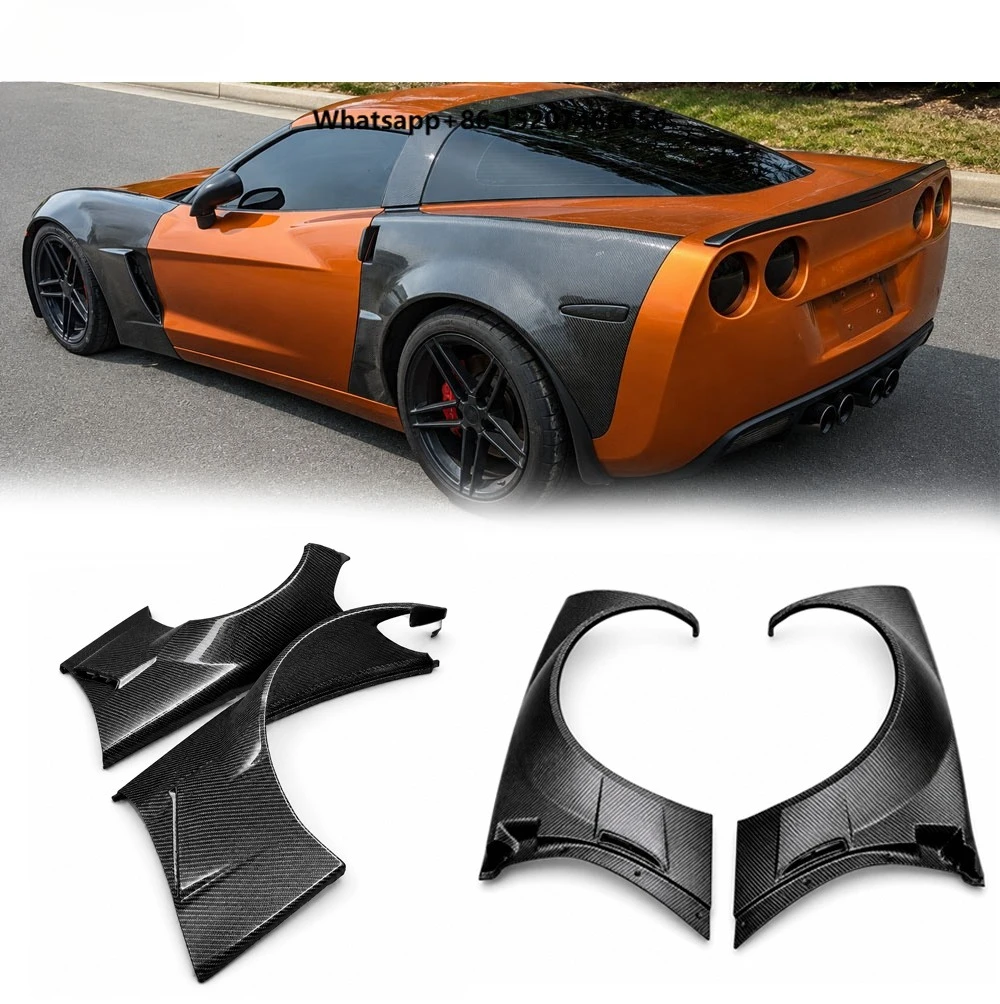C6 Modified with Carbon Fiber Front and Rear Fenders, Suitable for 2005-2013 Corvette C6. Wholesale Traders.