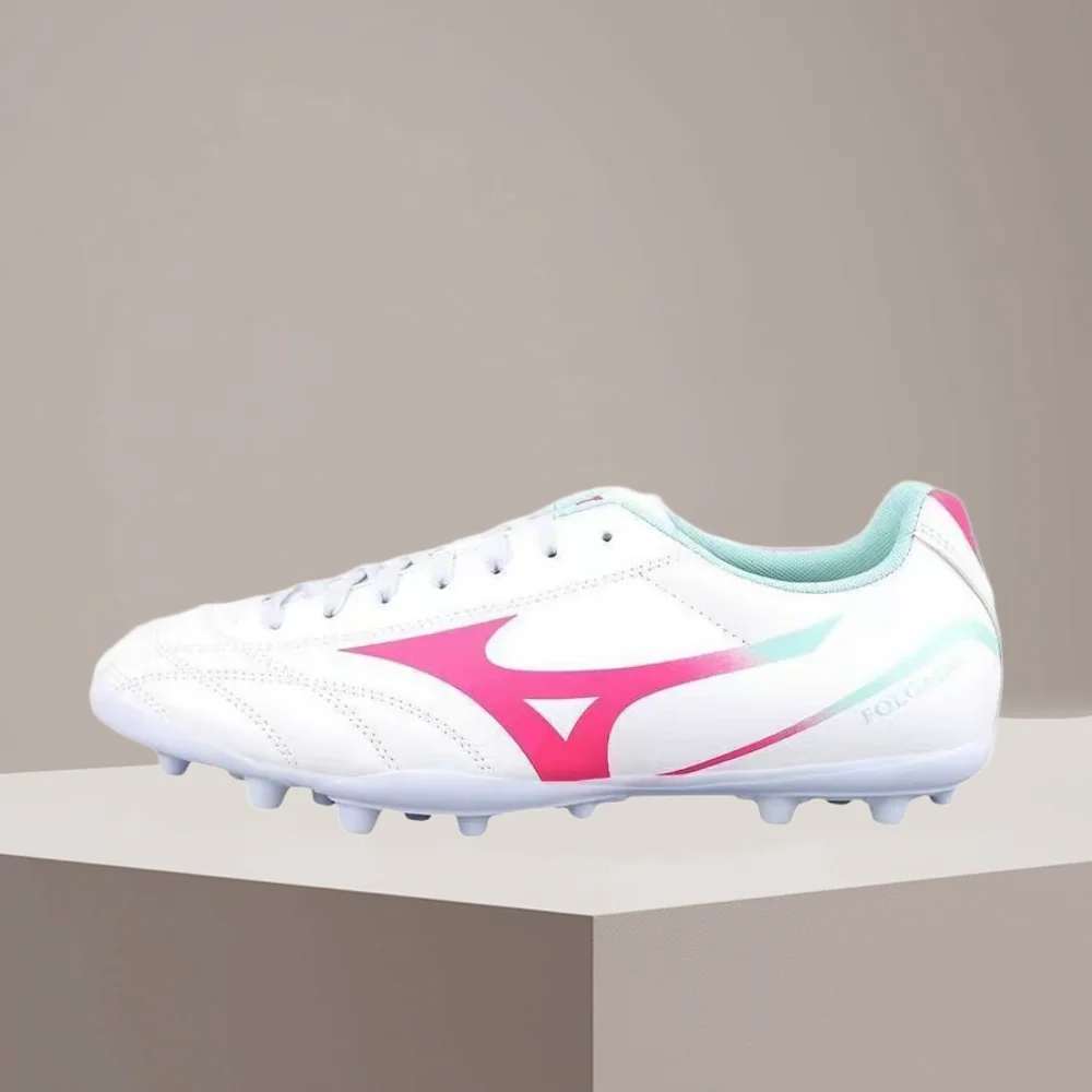 Mizuno Men's White/Pink AG Soccer Cleats – Lightweight Breathable Upper, Non-Slip Outsole & Durable Comfort P1GA249430