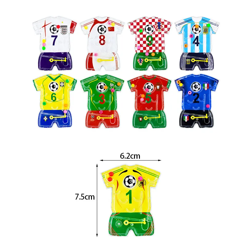 10/20pcs Football Party Favors Maze Game Boys Soccer Cloth Theme Birthday Party Decoration Kids Christmas Gift Toy Supplies