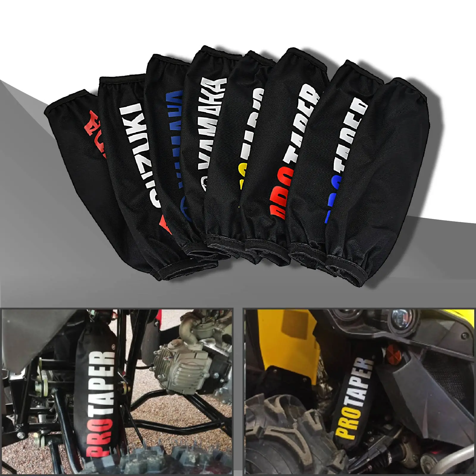 Motorcycle Electric Scooter ATV 270mm 350mm Front Rear Shock Absorber Dust Cover Spring Shock Absorption Protective Cloth Cover