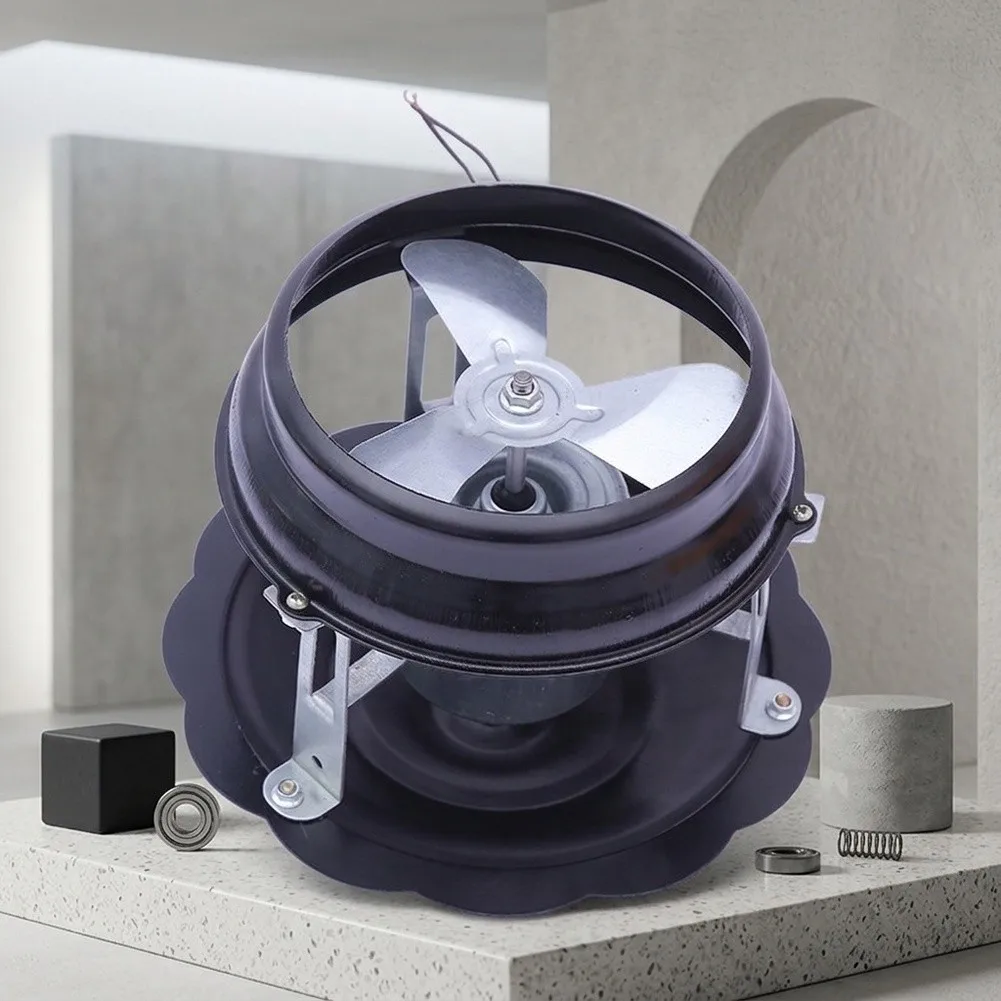 100V Low Voltage Induced Draft Fan Steel Black Long Shaft Rolling Bearing For Home Chimney Ventilation Easy Person Installation