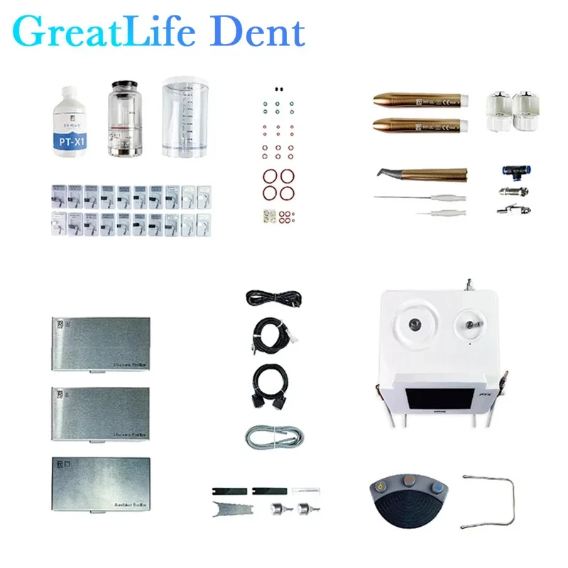 Great life-Dent صقل PTX الأسنان LCD تعمل باللمس يجمع بين قشارة تلميع الموجات فوق الصوتية والهواء ، وجراحة اللثة وملمع الهواء