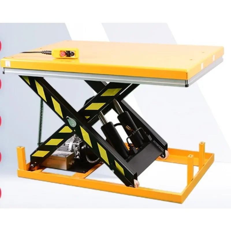 HW1001 electric hydraulic lifting platform, small scissor fixed lift, lifting and unloading platform