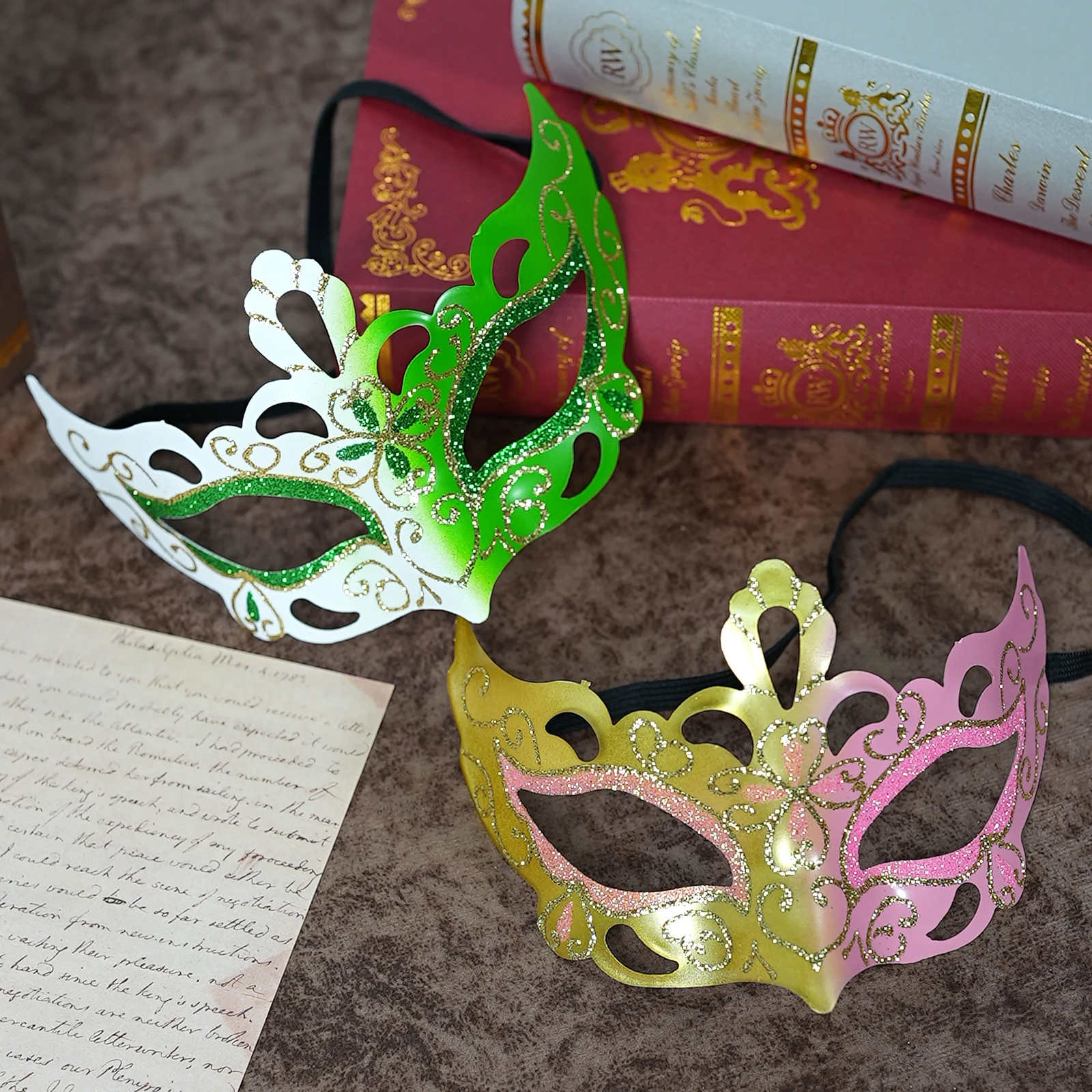 1 Stück luxuriöse Karnevalsparty-Maske, venezianische Maske, stilvolle Patchwork-Farbe, Unisex-Party-Kostüm-Requisiten, einzigartige Kostüm-Accessoires, perfekte dekorative Maske für Rollenspiele