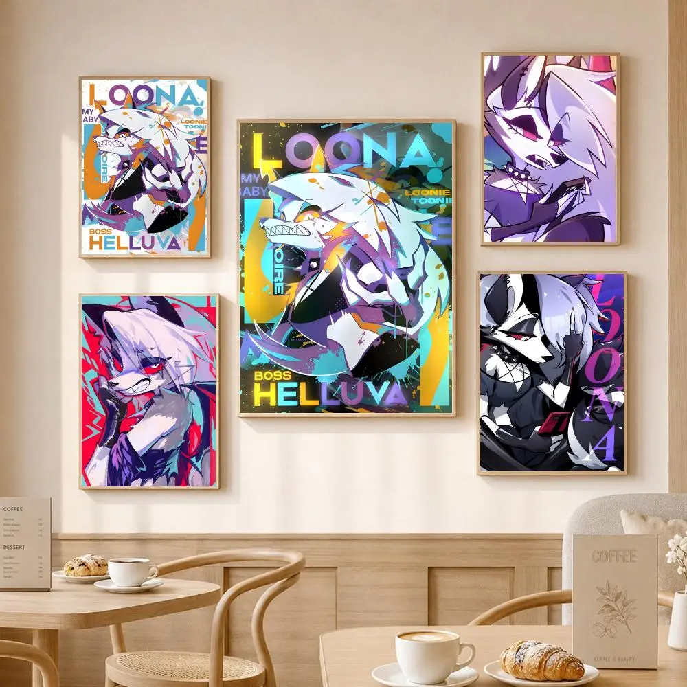 Anime Loona H-helluva Boss Painting Calligraphy High-Definition With Textured Finish Modern Style For Hallway Wall Art Decor