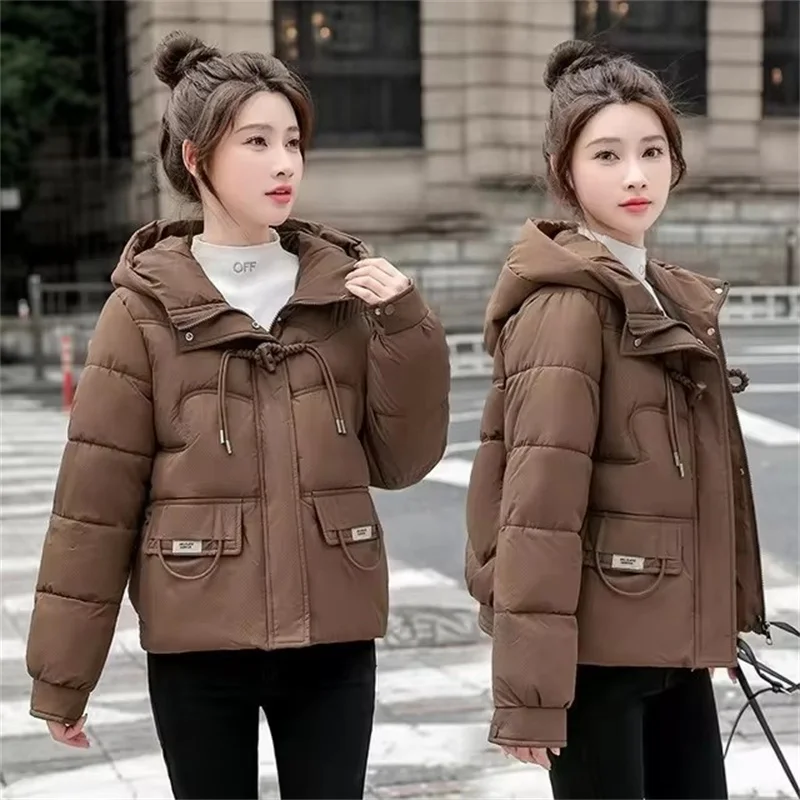 Winter Jacke Frauen Parkas 2025, Neue Koreanische Unten Baumwolle Kurze Jacken Mantel Weibliche Casual Tops Alle-spiel Parka Damen oberbekleidung