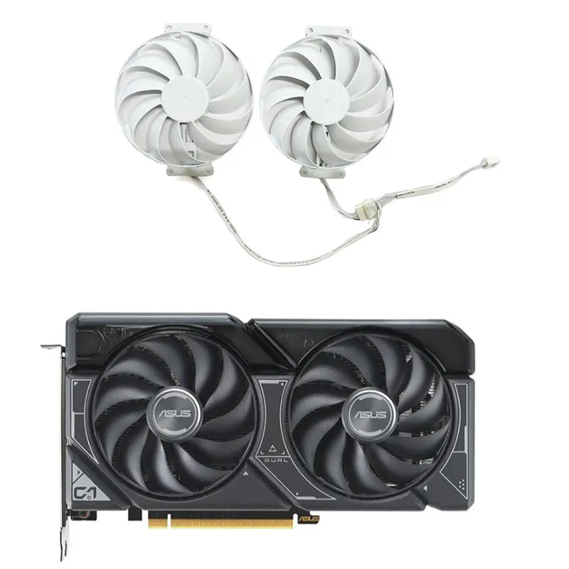 2 fans 89MM brand new for ASUS GeForce RTX4060 4060ti 4070 dual OC graphics card replacement fan