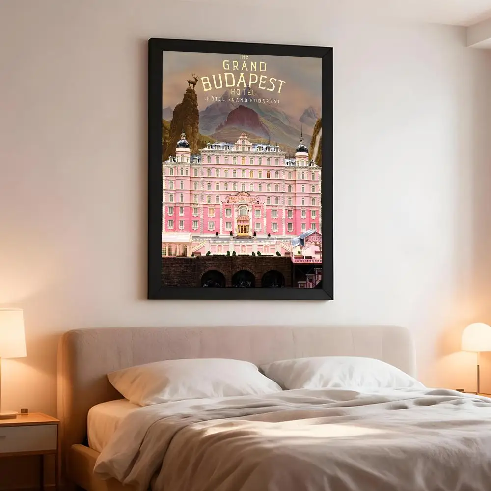 Comedy Film The Grand Budapest Hotel Poster Artistic Peel-Off Wall Decor, Indoor Outdoor Home Ornament for Collectors