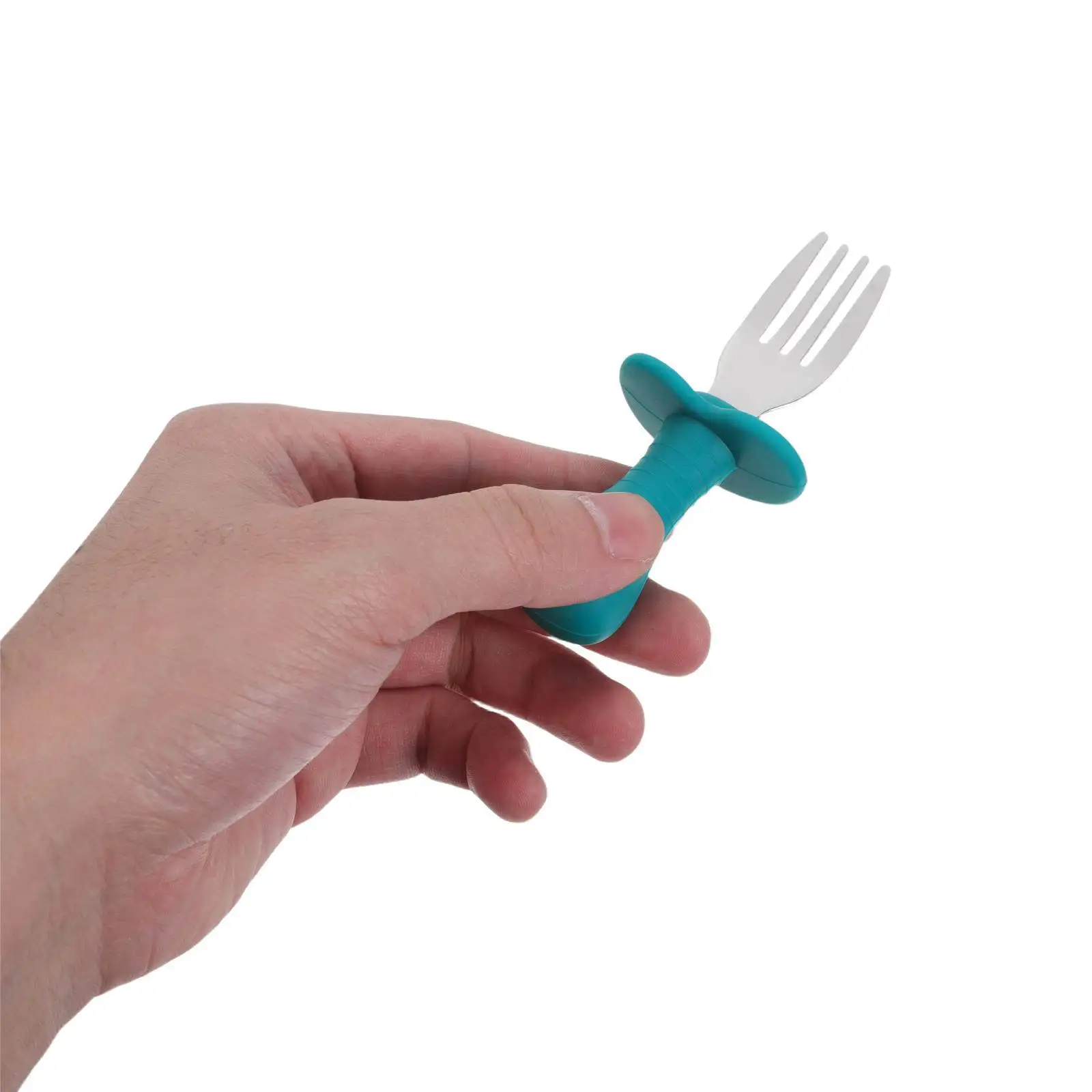 set-di-4-posate-in-silicone-per-bambini-utensili-morbidi-per-l'alimentazione-dei-neonati-cucchiaio-e-forchetta-per-lo-svezzamento-e-l'addestramento-dei-bambini