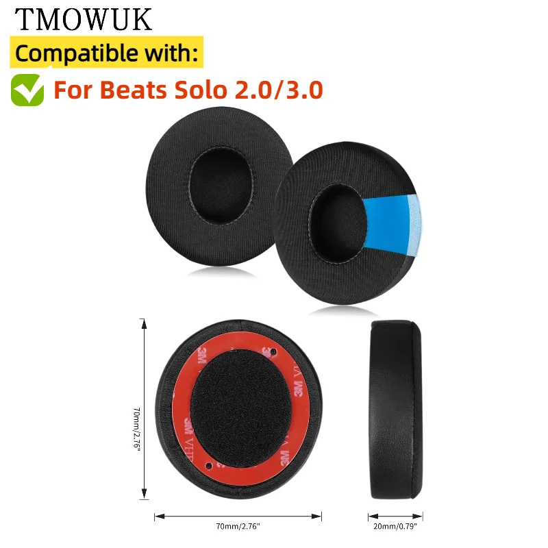 

Replacement Ear Pads for Beats Solo 2.0/3.0 Headphones Ear Cushions, Headset Earpads, Ear Cups Earmuffs