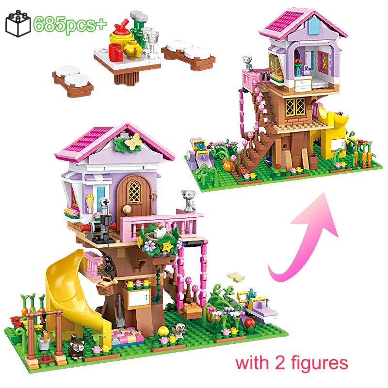 

Креативный набор строительных блоков «Дом на дереве» MOC Архитектурная модель сборки Кирпичи STEM Обучающие игрушки Рождественские подарки на день рождения