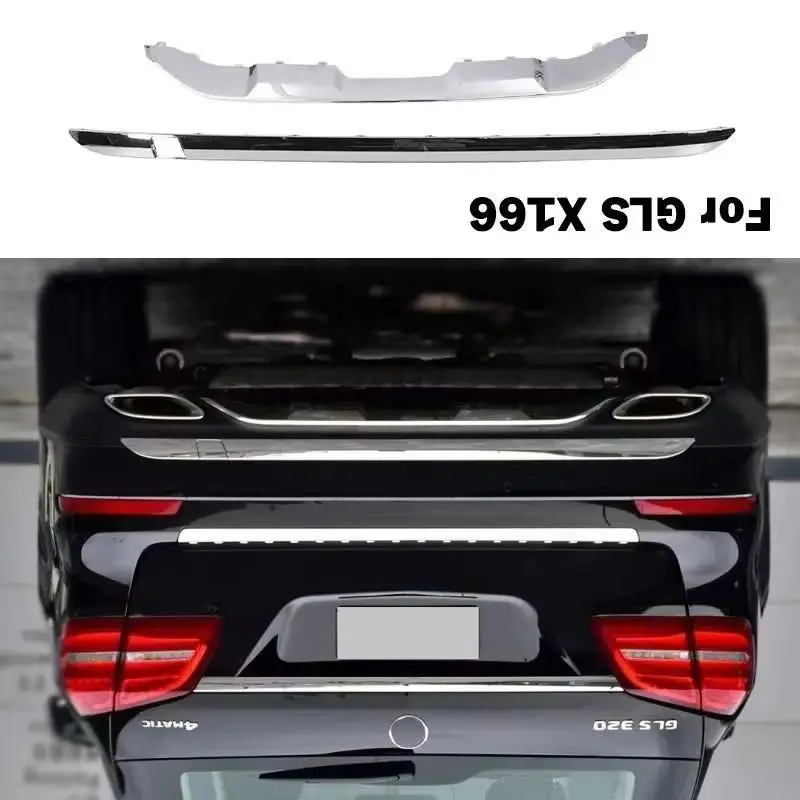 

Rear Chrome Chromium Trim For Mercedes Benz GLS X166 W166 GLS320 GLS400 GLS350d A1668852474 A1668857622 Bumper Diffuser