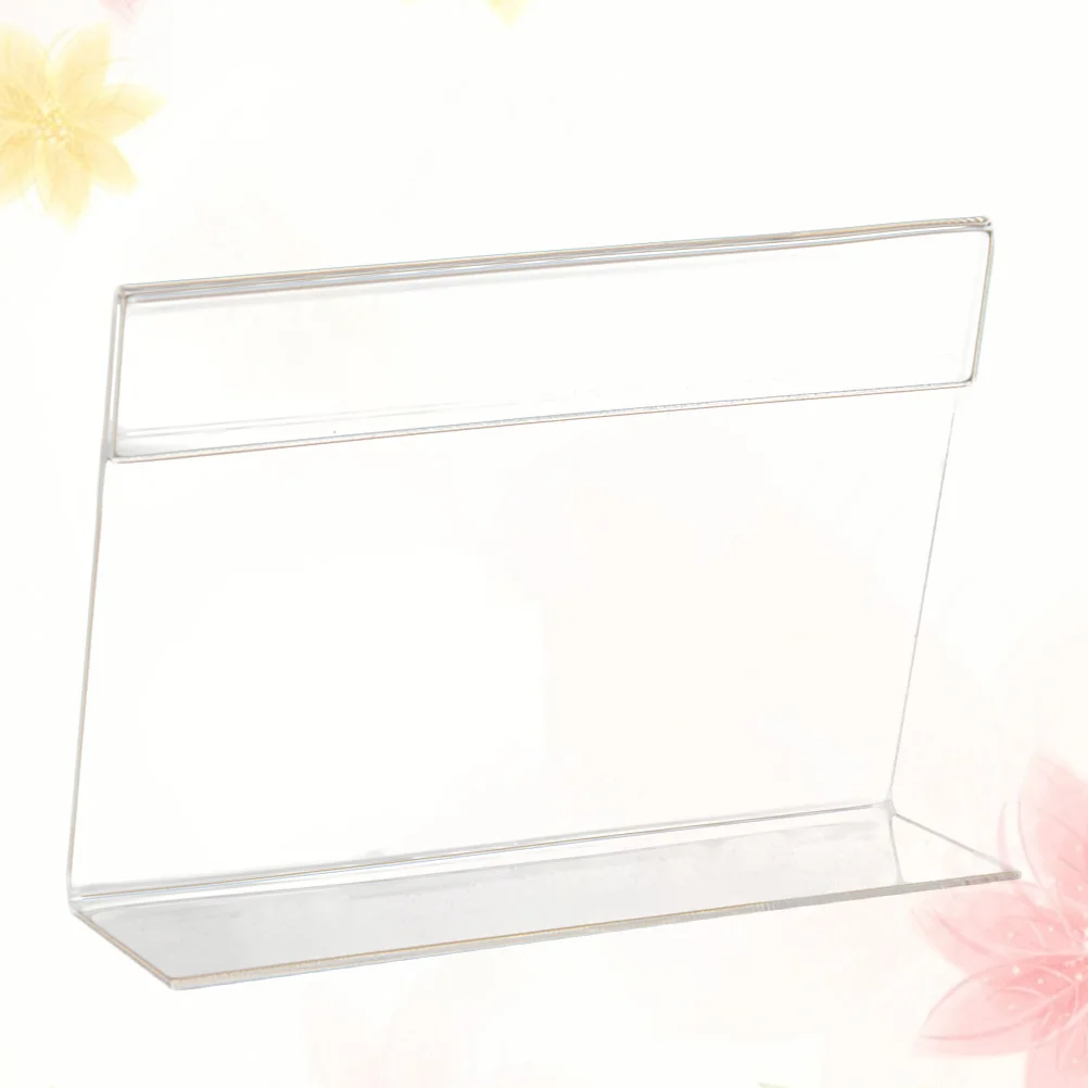 

20Pcs L-Type Label Holder Clear Acrylic Price Tag Stand for Shops Market Retail Store Price Tag Display Holder