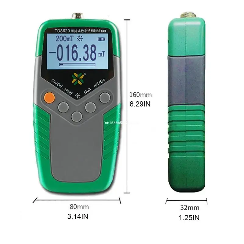 Handheld Digital Tes la Meter High Precision Gaussmeter Fluxmeter Surface Magnetic Field Tester with Probe 0-2400mT