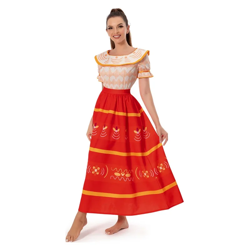 Costume Cosplay Dolores Madrigal pour enfants et adultes, robe imbibée, tenues de carnaval d'Halloween