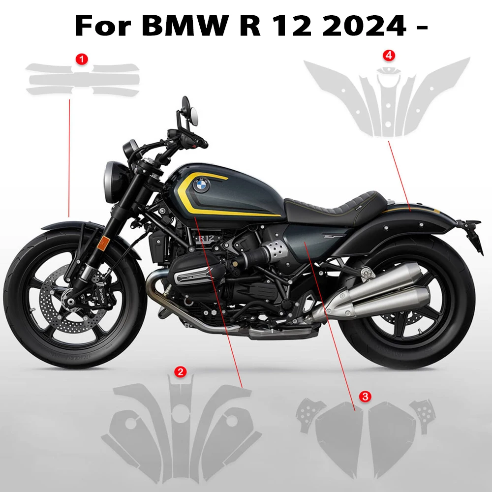 NEW R 12 TPU Invisible Motorcycle PPF Paint Protective Film For BMW R12 2024- Anti-Scratch UV Resistant Self-Healing Kit