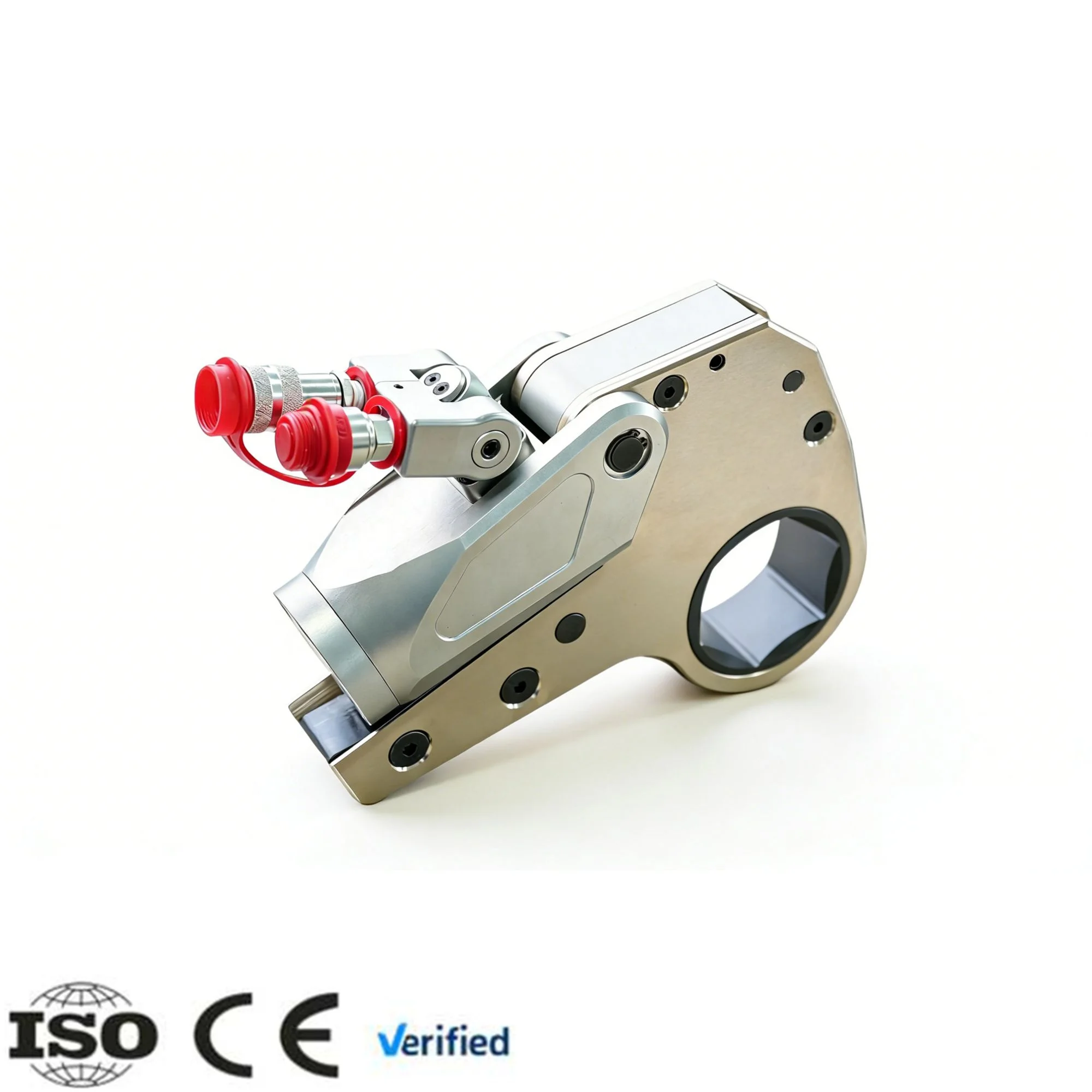 8- Heavy Duty 700bar 1094-10941N.m 41-95mm Hex with Reducer Low Profile Hexagon Hydraulic Torque Wrench