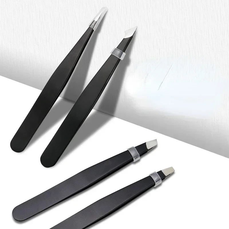 Ouriner Pinzetta per sopracciglia Capelli colorati Bellezza Estrattore per peli fini Clip per sopracciglia inclinate in acciaio inossidabile Strumenti per il trucco per la rimozione