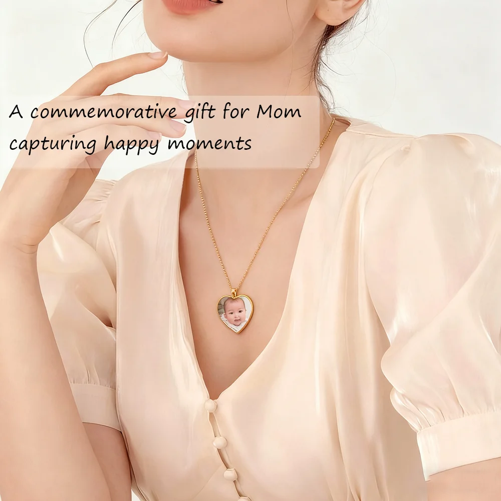 شخصية الوليد صور الخوخ القلب قلادة قلادة مخصص الطفل التبعي الولادة العاطفية تذكار للطفل دش الرضع #5