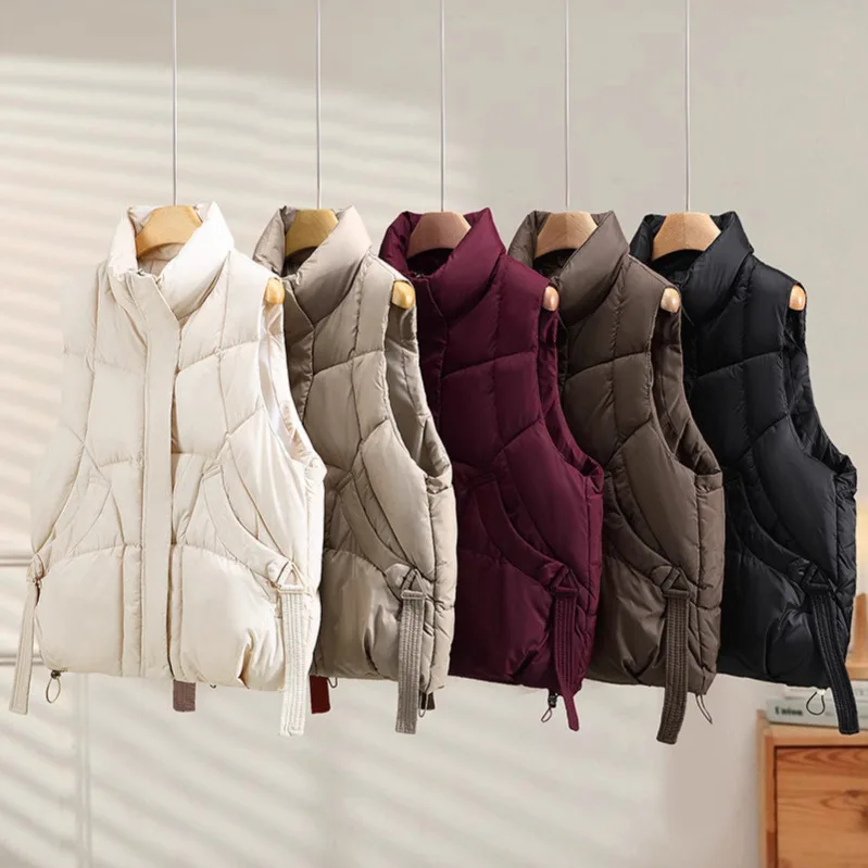 

Women’s Puffer Vest Jackets Sleeveless Padded Gilet Coat Trendy Full Zip Outerwear Jackets Sleeveless Padded Jackets Outerwear