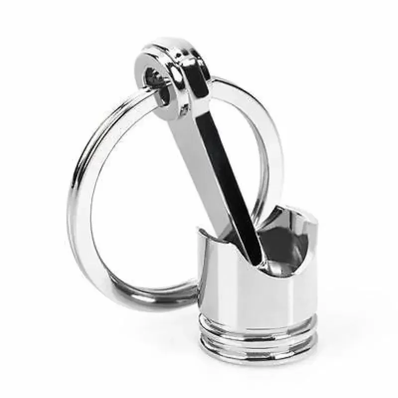 1/2/3/4/5/6Pcs Car Engine Piston Style Keychain Key Ring Creative Auto Modification Piston Model Metal Keyring Keyfob