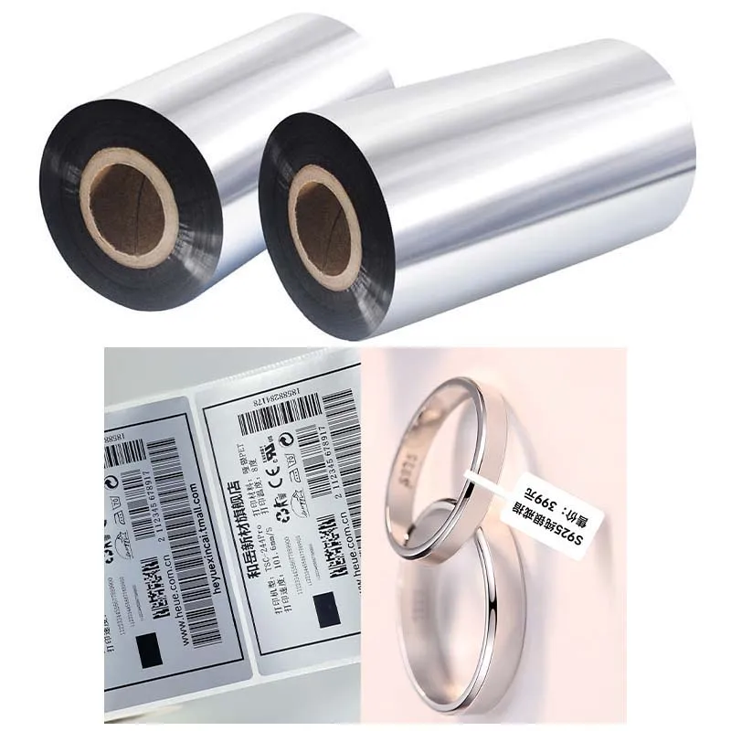 All Resin Based Carbon Tape Roll Print for PP Coated Label Stickers Self-adhesive Barcode Printer Ribbon Reinforced Black Tape