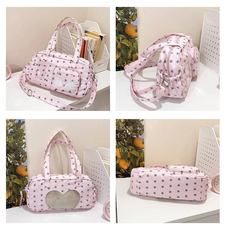 Star Angel Wings Ita Bag Handtasche mit großem Fassungsvermögen, Umhängetasche für Mädchen, japanischer Stil, Anime-Themen-Pendlertasche, Handtasche zum Tragen über der Schulter – Detail 3