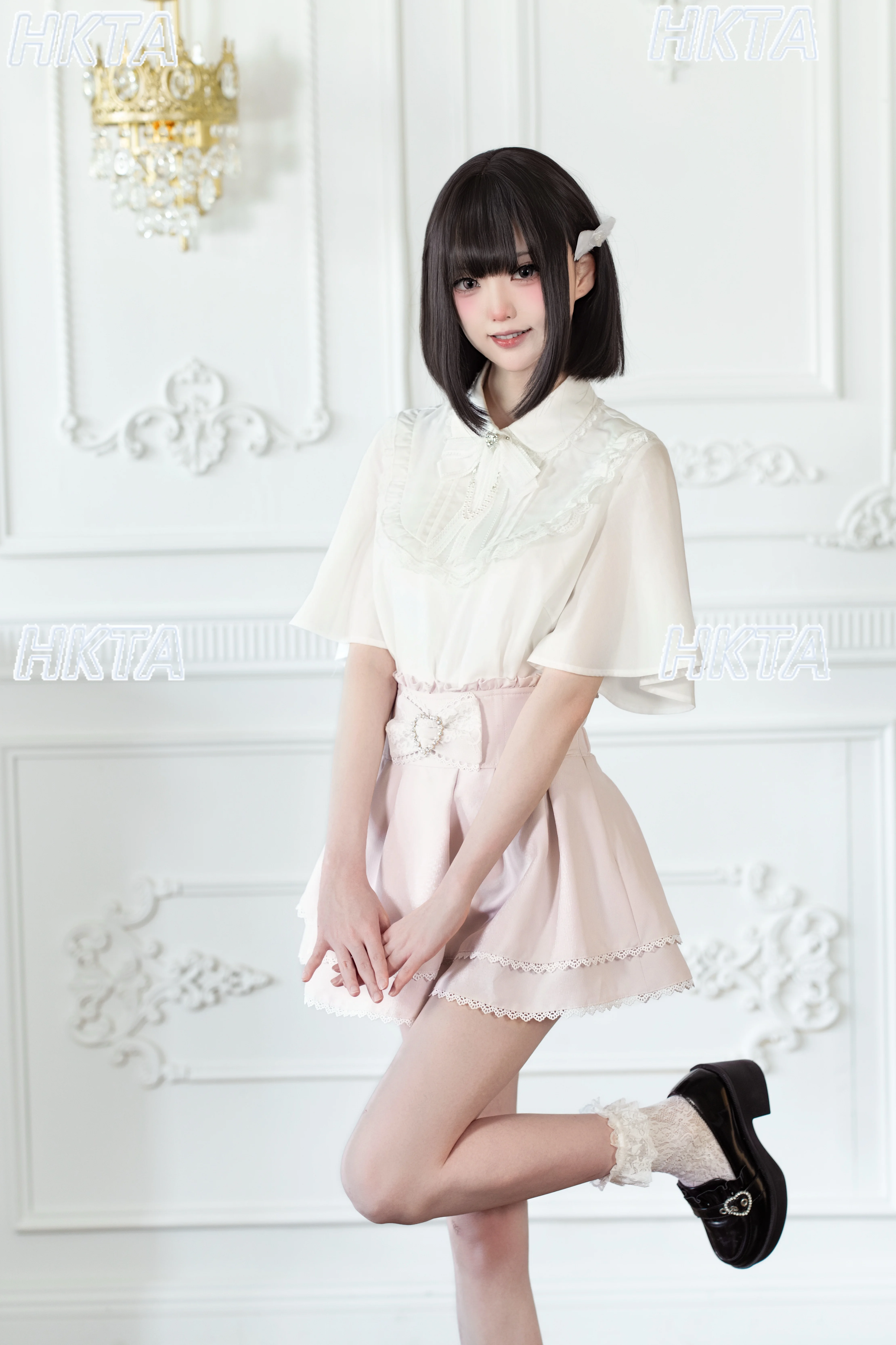 

Японское массовое производство, субкультура, милая Лолита, воротник с лацканами, белая рубашка с короткими рукавами, топ с высокой талией, бант, торт, юбка, костюм для женщин