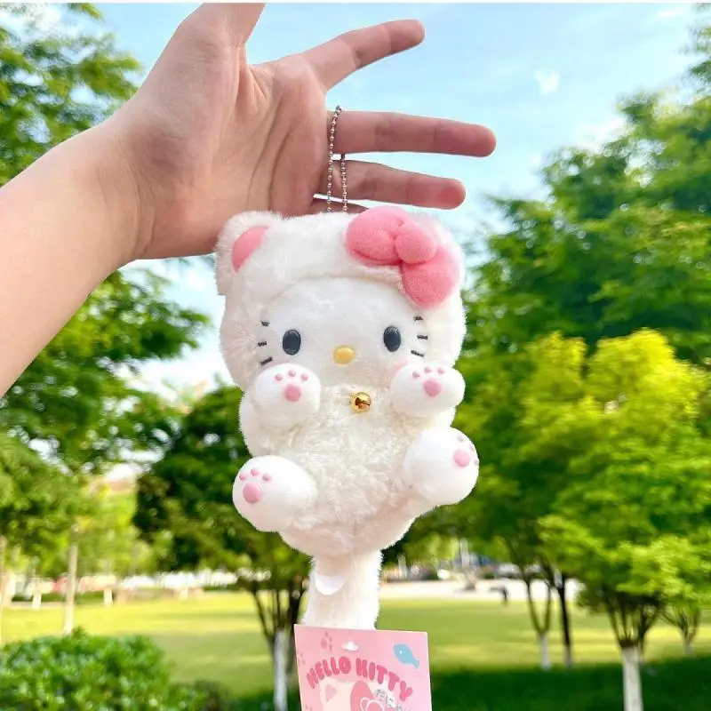 

Оригинальный плюшевый брелок Sanrio Hello Kitty, подвеска на рюкзак Kawaii Kt, мягкие игрушки, плюшевые куклы, подарок высокого качества для девочек