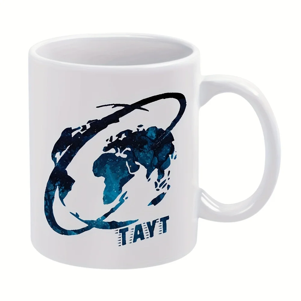 

1pc, Earth, Ring, TAYT Coffee Mug, 11Oz Ceramic Coffee Cups for Restaurant And Business, Water Cups, Summe