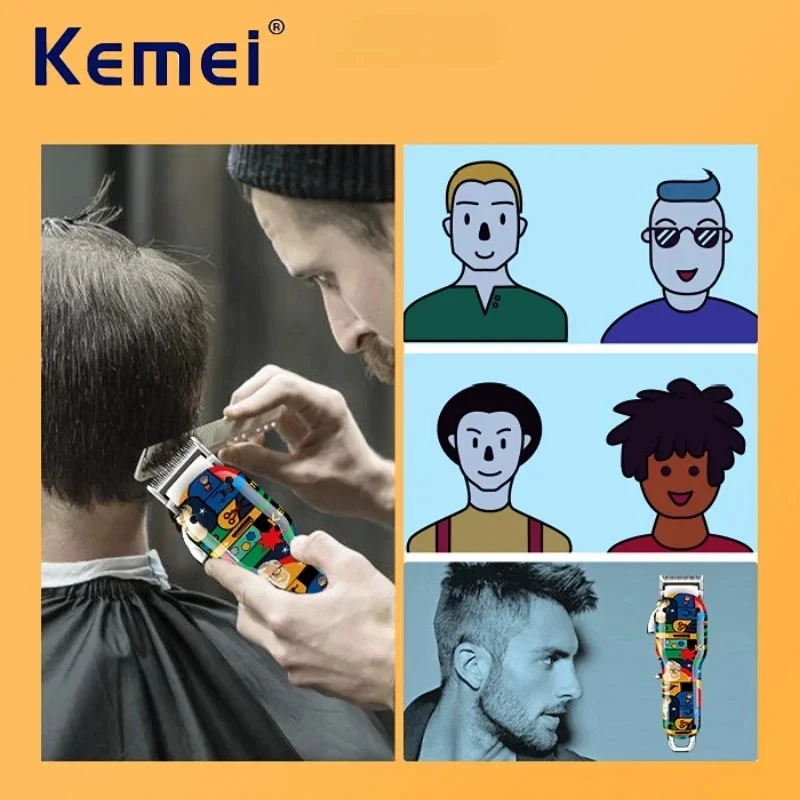 Kemei KM-MAX2092 Rechargeable Hair Cutting Machine Electric Hair Clippers Professional Barber Hair Trimmers Men Haircut Machine image 3