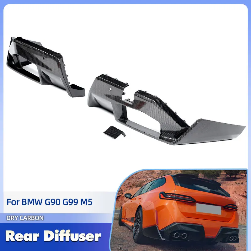 

Car Rear Bumper Diffuser Lip Spoiler Prepreg Dry Carbon for BMW G90 G99 M5 2025 Racing Rear Diffuser Apron Lip Body Kits