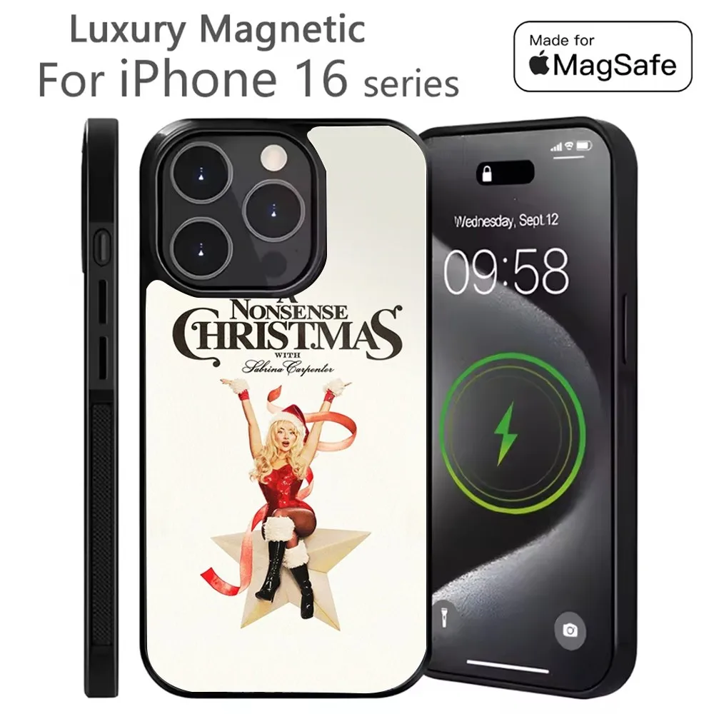 

S-Sabrina C- Carpenter Phone Case For iPhone 16,15,14,13,12,11,Plus,Pro,Max Mini Magsafe Magnetic Wireless Charging