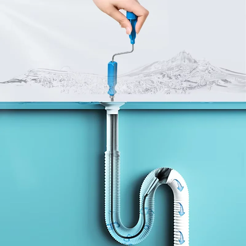 جديد متعدد الوظائف المجاري Unclogger الأنابيب مرنة المعادن الربيع بالوعة نعرات اوجير السباكة المرحاض الطابق استنزاف Unclogger أداة