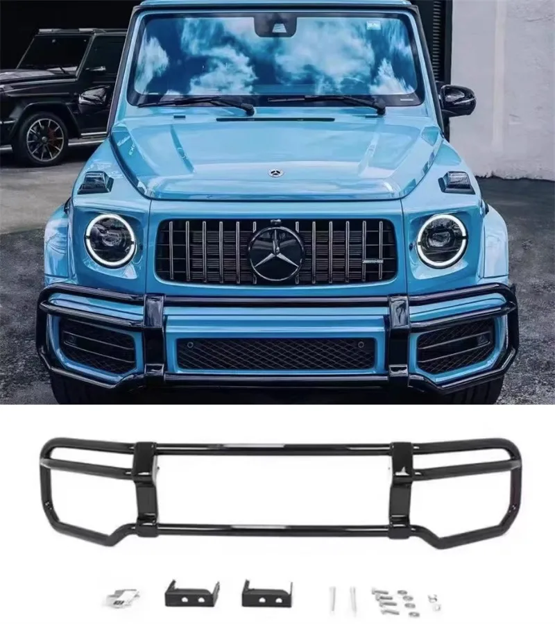 For Mercedes-Benz W464 G63 2018 2019+ Stainless Steel Front Lip Bumper Grille Protector Guard Skid Plate Bull Bar Cover