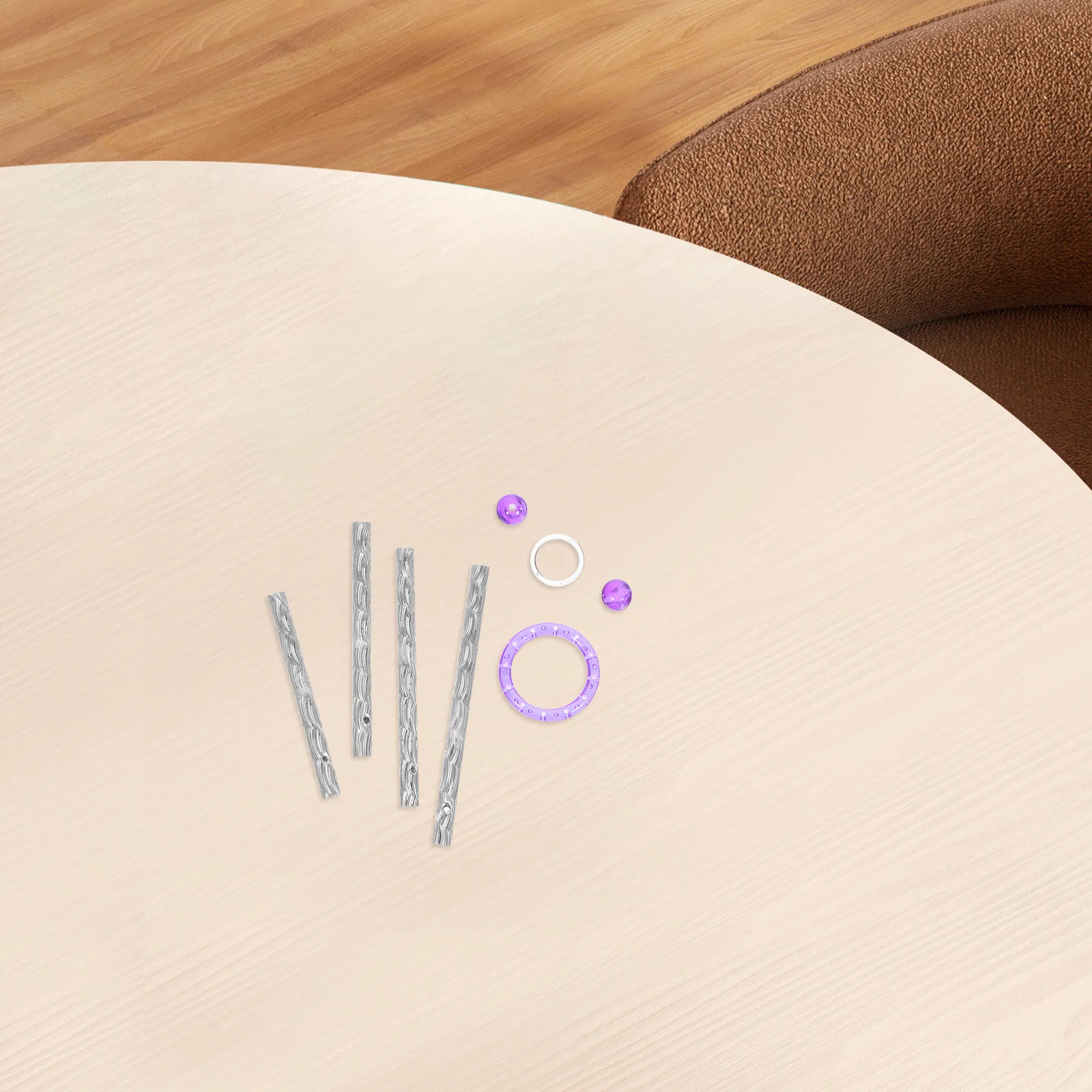 

2Sets Wind Chime Tube DIY Kit 8mm Diameter Predrilled Tubes Beads Top Circles Garden Hanging Decorations Home Wind Chimes